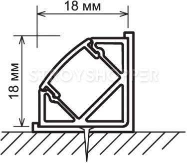 Угловой алюминиевый профиль для светодиодной ленты LL-2-ALP004