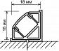 Угловой алюминиевый профиль для светодиодной ленты LL-2-ALP004
